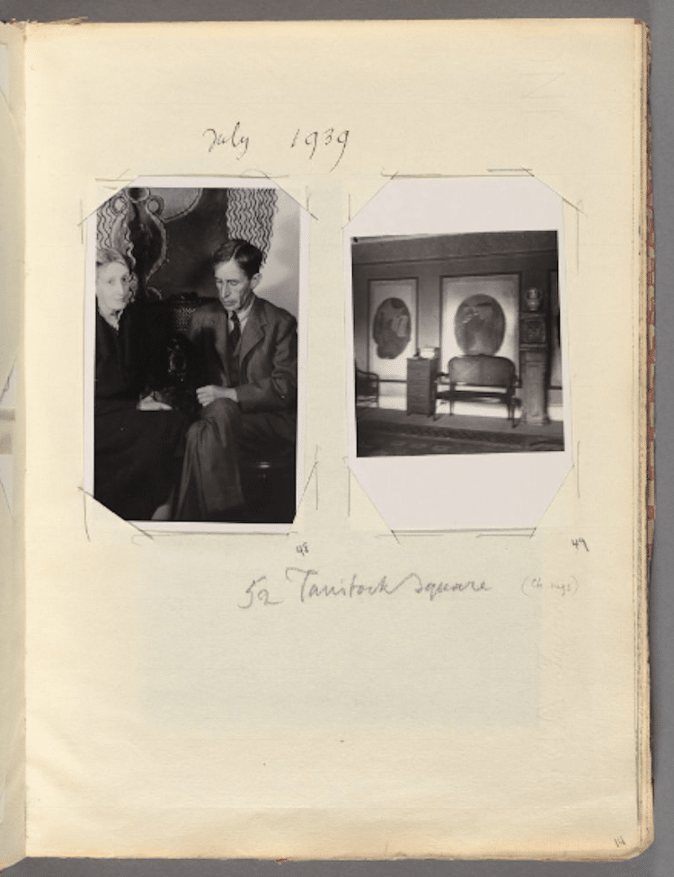 A page from one of Virginia Woolf's personal scrapbooks. Courtesy of the Harvard Library. 
