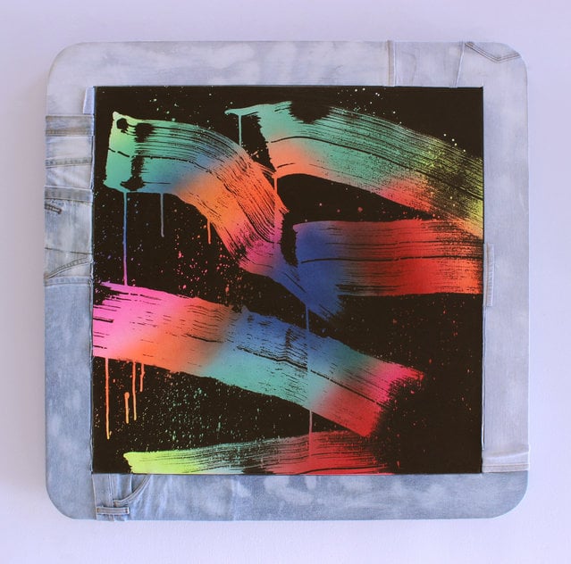 Wendy White's <i>American Bleach Effect (Oil Slick 8)</i> (2018). Courtesy the artist and Andrew Rafacz Gallery.