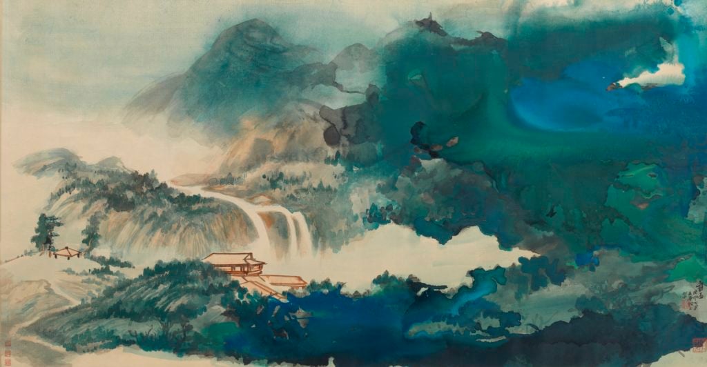 Zhang Daqian, <em>Gazing Water and Sky After Rain In Splashed Color</em> (1968). Estimate $1.2 million–1.8 million.