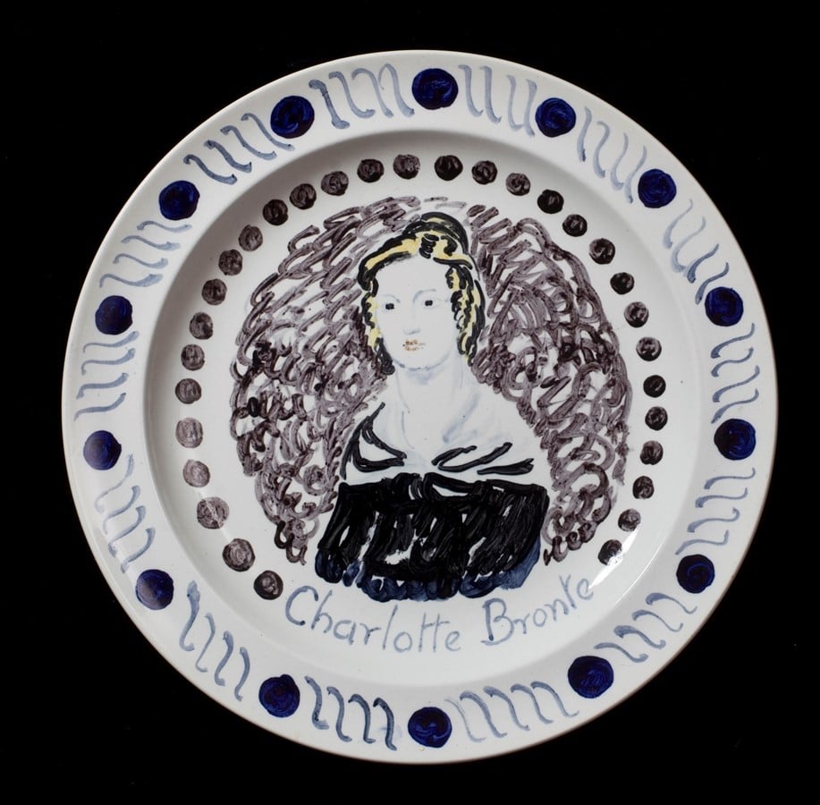 Vanessa Bell and Duncan Grant, The Famous Women Dinner Service Charlotte Brontë (c. 1932–34). Photo courtesy Piano Nobile/Robert Travers Works of Art Limited.