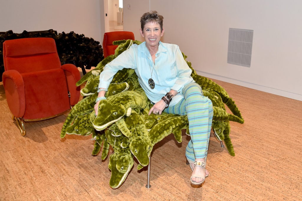 Beth Rudin DeWoody at her new private art space, the Bunker. Photo ©Patrick McMullan.