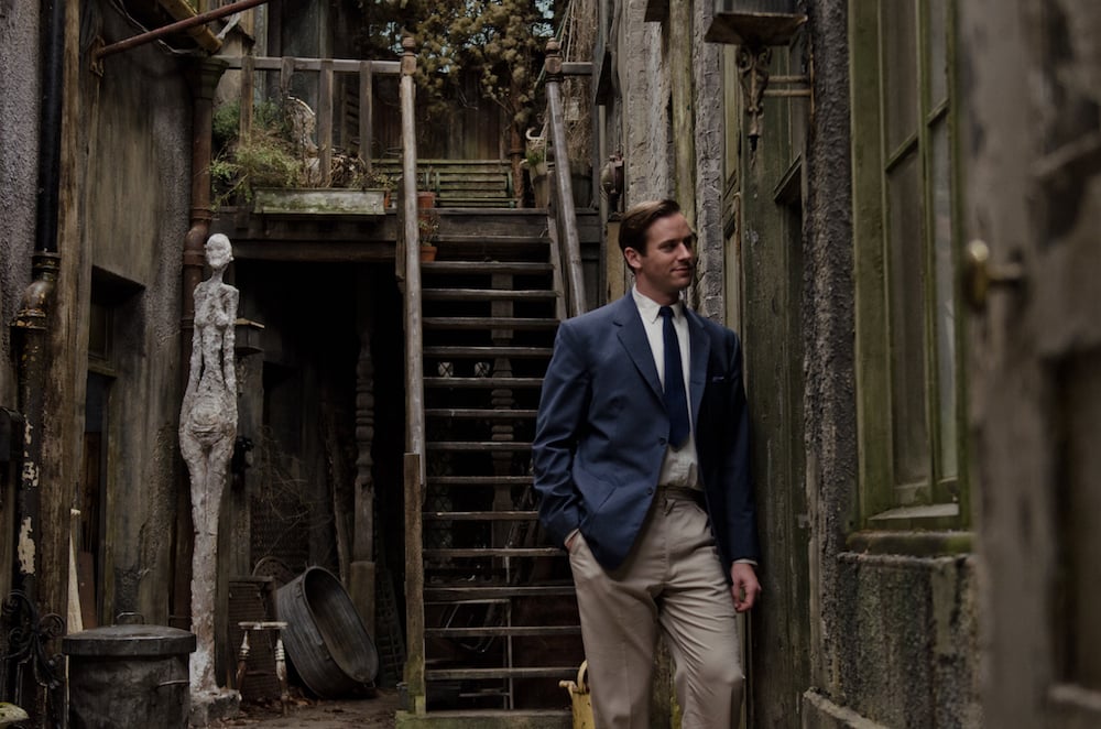 Armie Hammer as James Lord Photo by Parisa Taghizadeh, Courtesy of Sony Pictures Classics