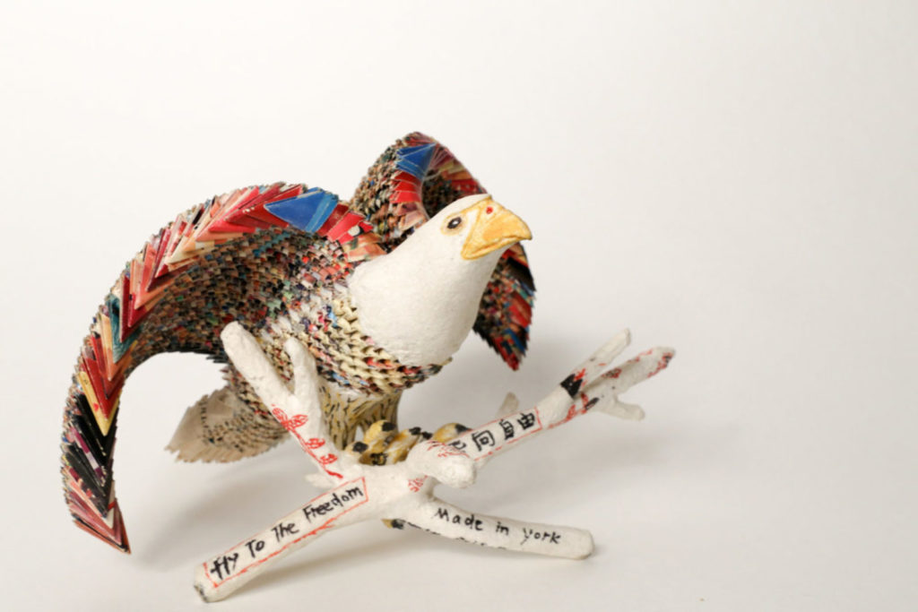 Chantal McStay, <em>Eagle (Fly to Freedom)</em>, 1995. Photo courtesy of the Museum of Chinese in America (MOCA) Collections.