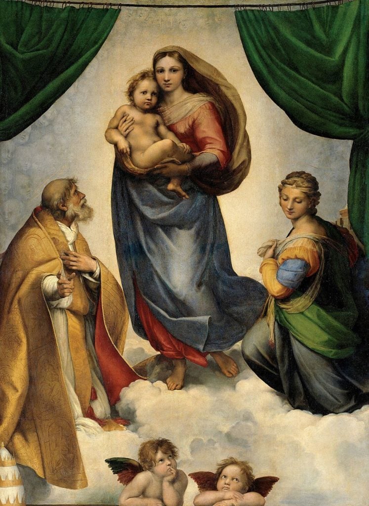 Raphael's Madonna di San Sisto (1513–14). Collection of the Gemäldegalerie Alte Meister, Dresden.