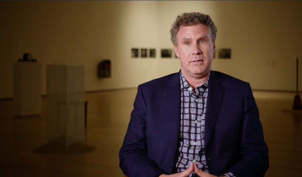 Will Ferrell in the Hammer Museum's video. Screen shot.