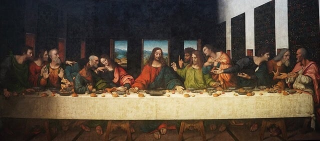 Young Leonardo Last Supper Canvas Painting