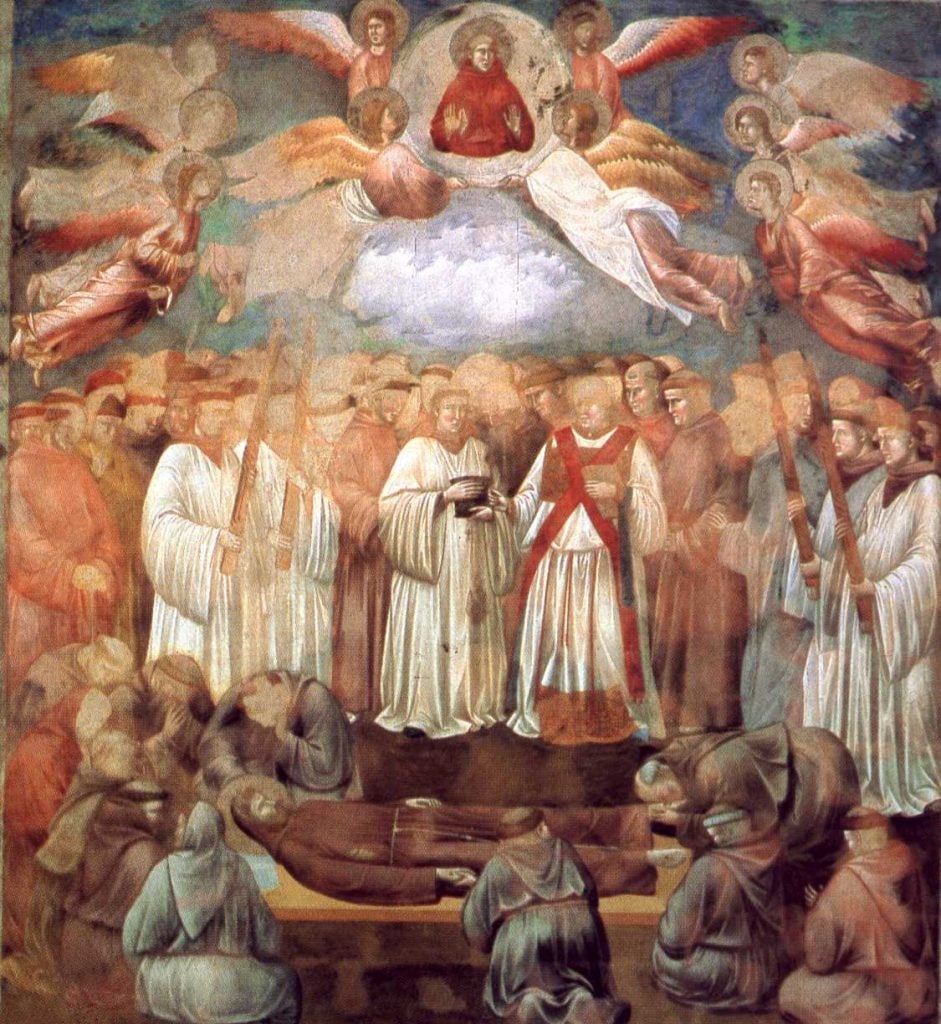 Giotto, <em>Death and Ascension of St. Francis</em> (1300). Basilica of Saint Francis of Assisi, Assisi, Italy.
