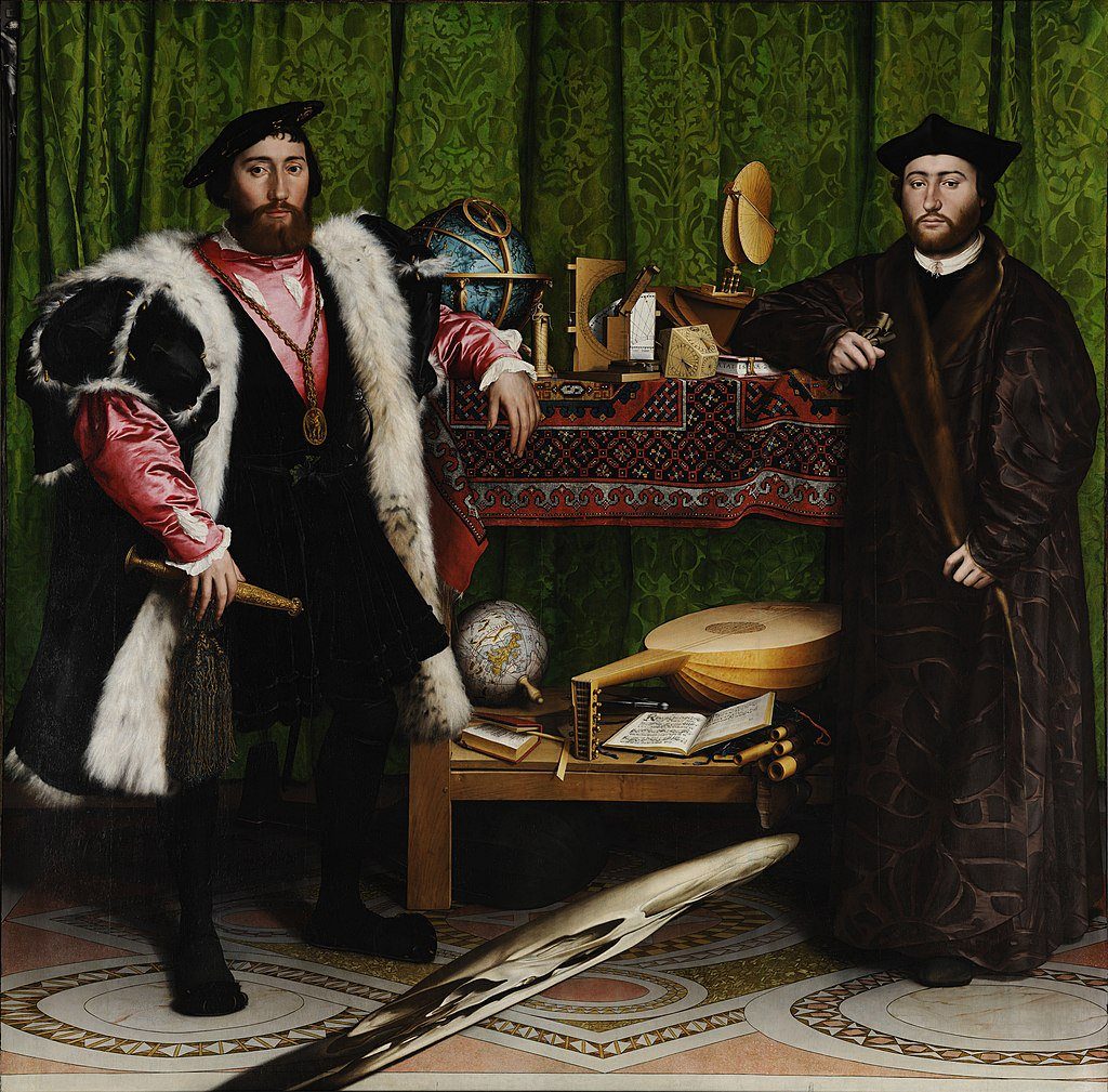 Hans Holbein the Younger, <em>The Ambassadors</em> (1533). Collection of the National Gallery, London.