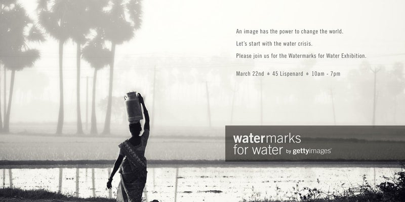"Watermarks for Water." Courtesy of Getty Images.