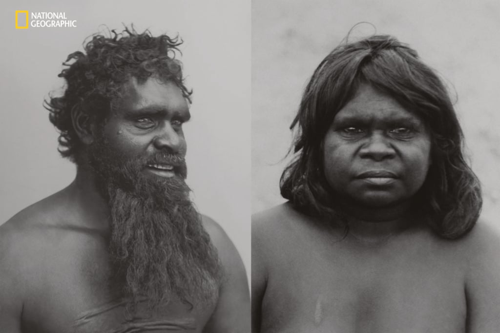 Pictured: Photographs by C.P. Scott [left] and H.E. Gregory. In a full-issue article on Australia that ran in 1916, aboriginal Australians were called “savages” who “rank lowest in intelligence of all human beings.” Image courtesy National Geographic.