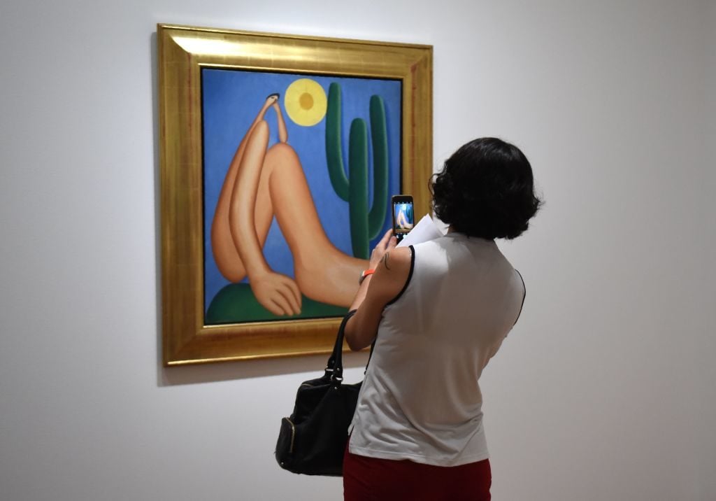 Tarsila do Amaral's The Moon (A Lua) (1928) is one recent acquisition at the museum. Photo courtesy Timothy A. Clary/AFP/Getty Images.