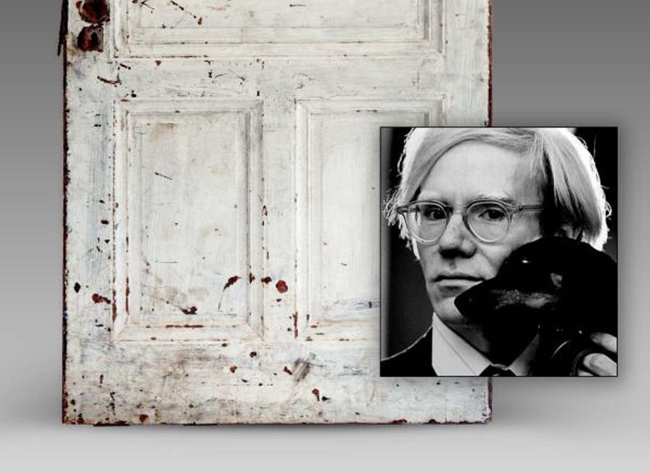 Andy Warhol's door from the Chelsea Hotel is being sold at auction. Photo courtesy of Guernsey's.