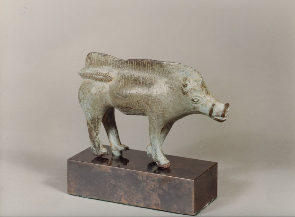 Bronze Roman boar from the Symes/Michaelides archive. Courtesy of Dr. Christos Tsirogiannis.