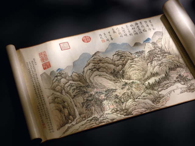 Qian Weicheng's Ten Auspicious Landscapes of Taishan (1774). Courtesy of Sotheby's.