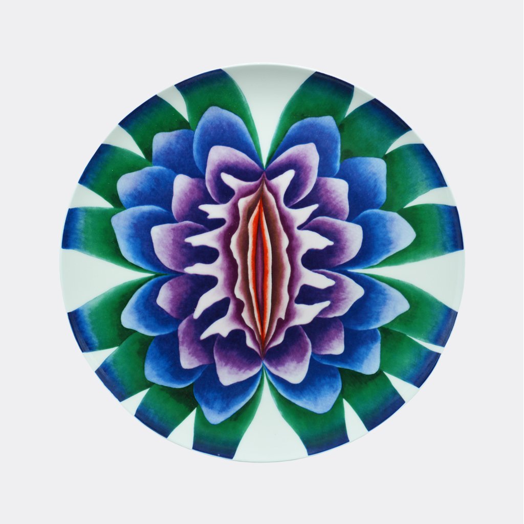 The Prospect NY has released a new limited-edition collection of plates based on Judy Chicago's <em>The Dinner Party</em>. Photo courtesy of the Prospect NY. 