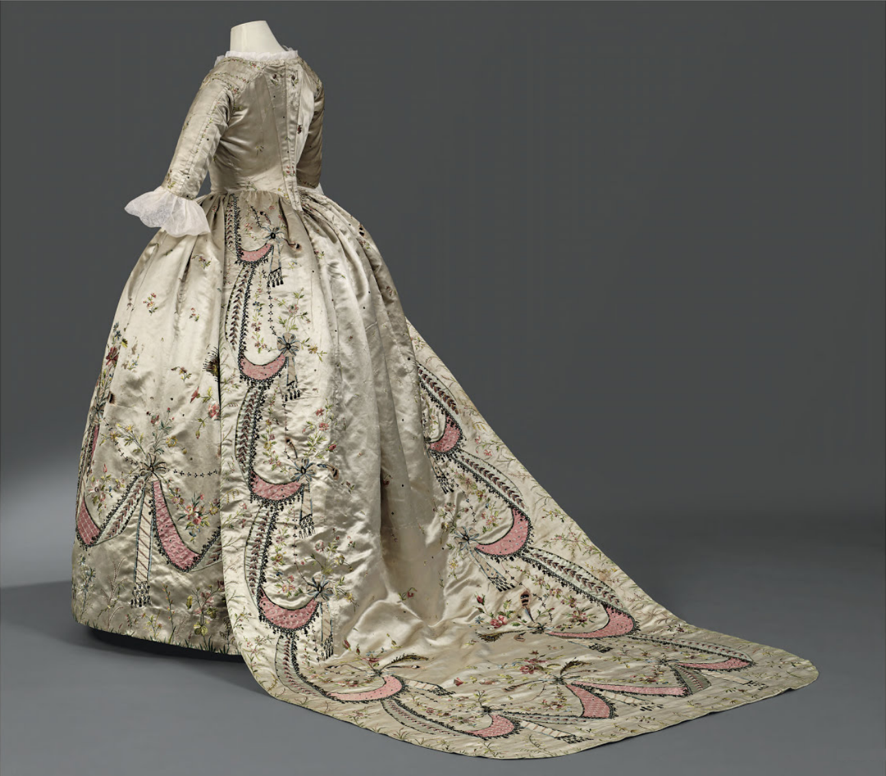 Formal Ball Gown, attributed to Marie Jeanne “Rose” Bertin (French, Abbeville 1747–1813), c. 1780s. Photo courtesy of the Royal Ontario Museum, Toronto.