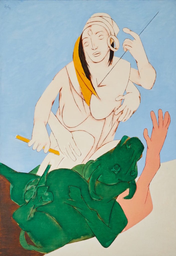 Tyeb Mehta, Durga Mahisasura Mardini (1983). Courtesy Sotheby's.