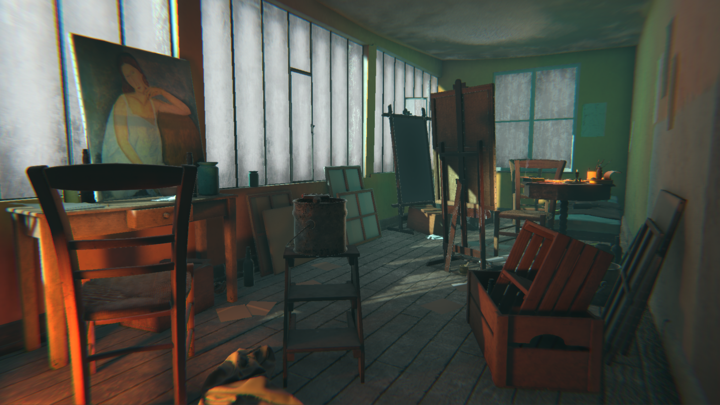 Modigliani VR: The Ochre Atelier. Image courtesy of Preloaded/Tate Modern. 