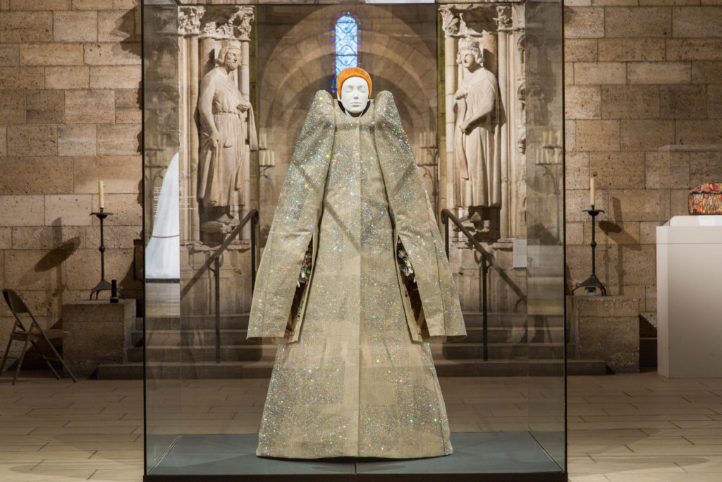Installation view of "Heavenly Bodies" at the Cloisters, Romanesque Hall Gallery. Photo courtesy of the Metropolitan Museum of Art. 