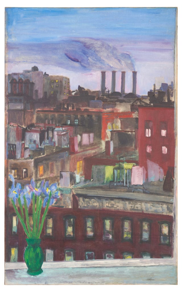 Jane Freilicher, Early New York Evening (1954). Courtesy of Paul Kasmin Gallery