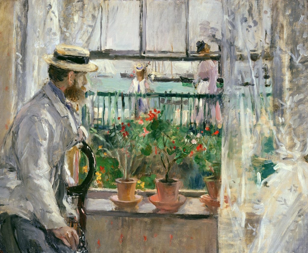 Berthe Morisot, <em>In England (Eugène Manet on the Isle of Wight)</em>, 1875. Courtesy of the Musée Marmottan-Claude Monet, Fondation Denis et Annie Rouart, Photo by Erich Lessing/Art Resource, NY.