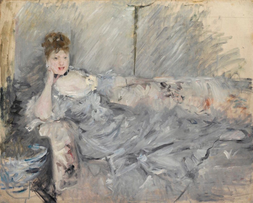 Berthe Morisot, Woman in Grey Reclining (1879. Courtesy of a private collection, photo by Christian Baraja.