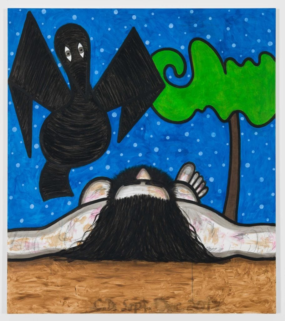 Carroll Dunham, Left for Dead (2) 2017–18. Courtesy the artist and Gladstone Gallery, New York and Brussels, ©Carroll Dunham.