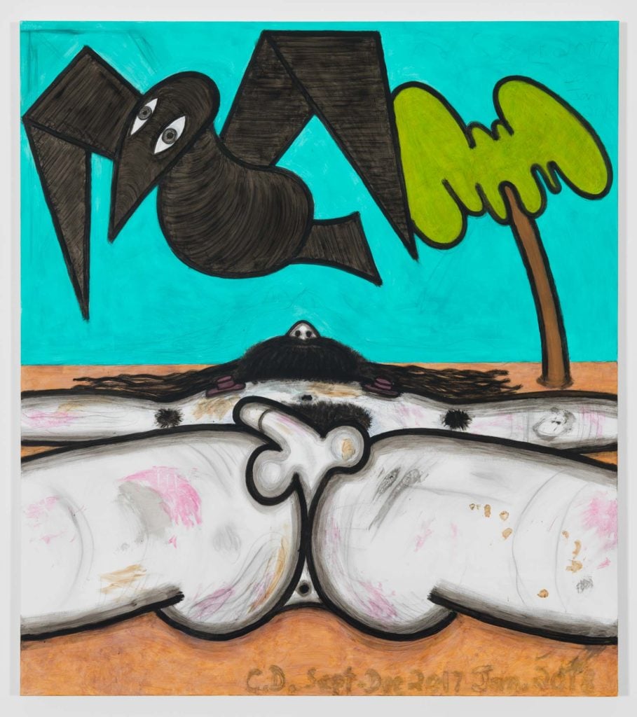 Carroll Dunham, Left for Dead (3) 2017–18. Courtesy the artist and Gladstone Gallery, New York and Brussels, ©Carroll Dunham.