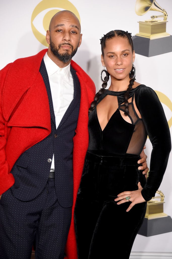 Recording artists Swizz Beatz (L) and Alicia Keys. Photo by Michael Loccisano/Getty Images for NARAS.