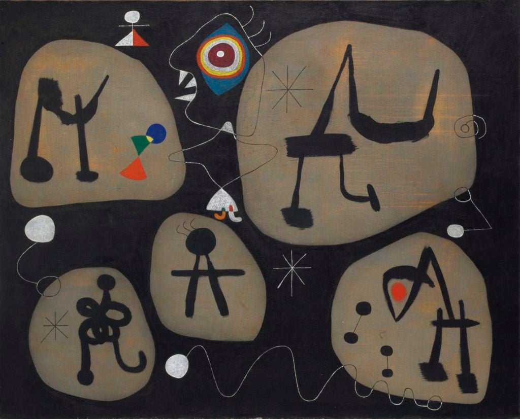 Joan Miró's Femme entendant de la musique (1945). Courtesy of Christie's.
