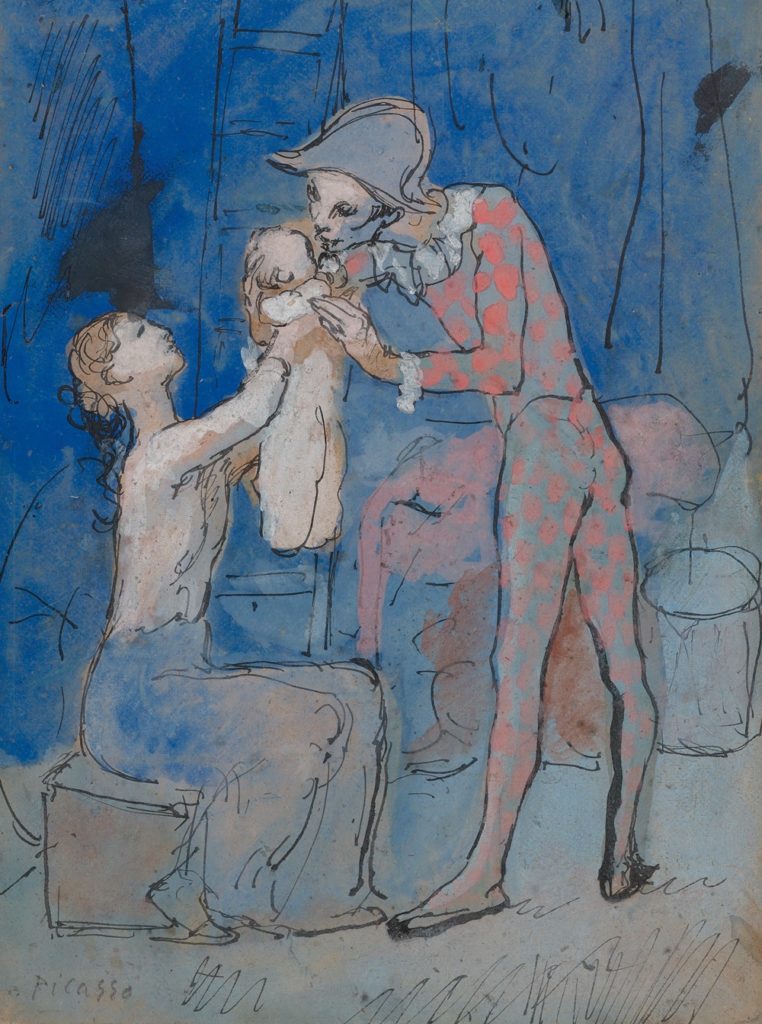Pablo Picasso, <i>Famille d'arlequin</i> (1905). Courtesy Sotheby's.
