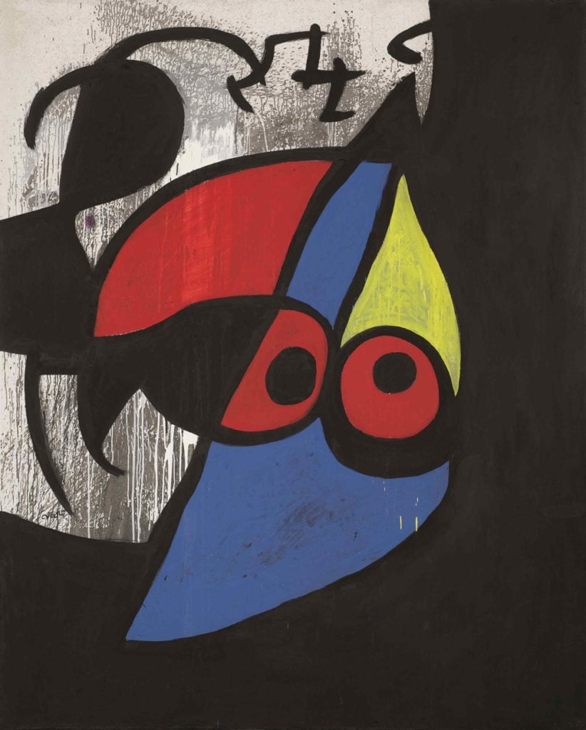 Joan Miró, <i>Femme, oiseau</i> (1969-74). Courtesy of Sotheby's.