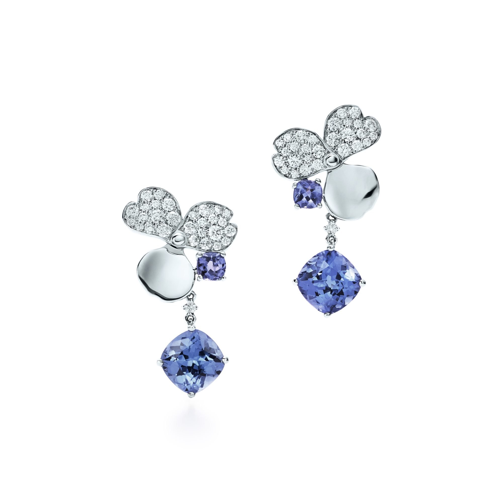 Tiffany & Co. Paper Flowers Diamond Flower Bracelet in Metallic | Lyst