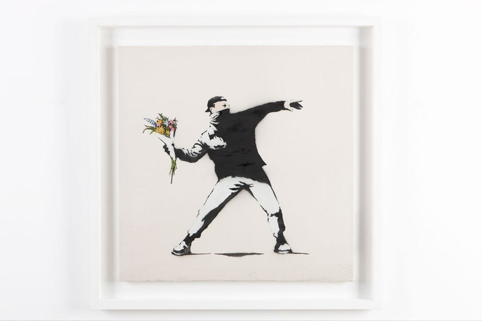 Banksy, Flower Thrower. Courtesy of Lazinc.