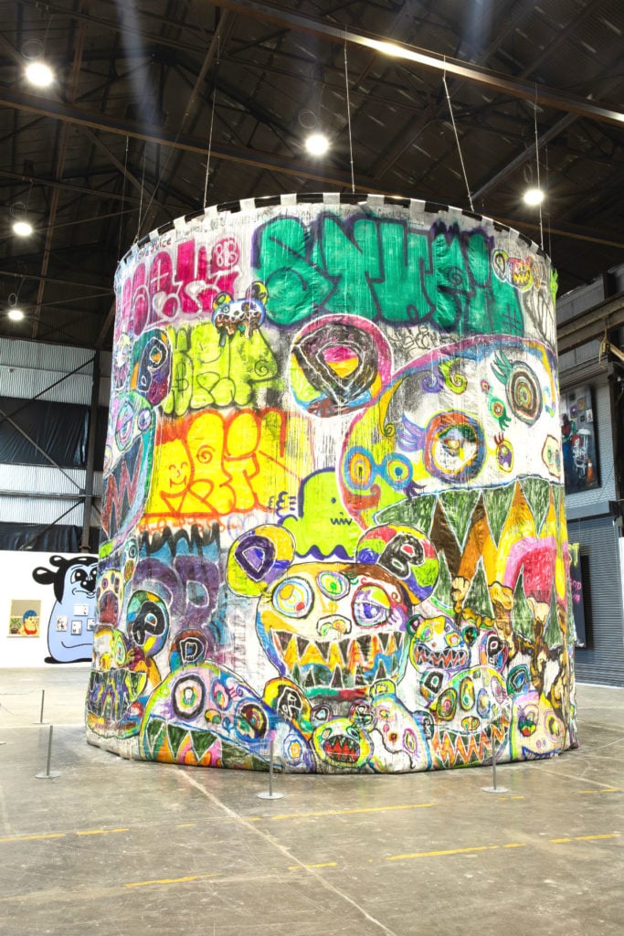 Work by Takashi Murakami in "Beyond the Streets." Photo courtesy Beau Roulette.