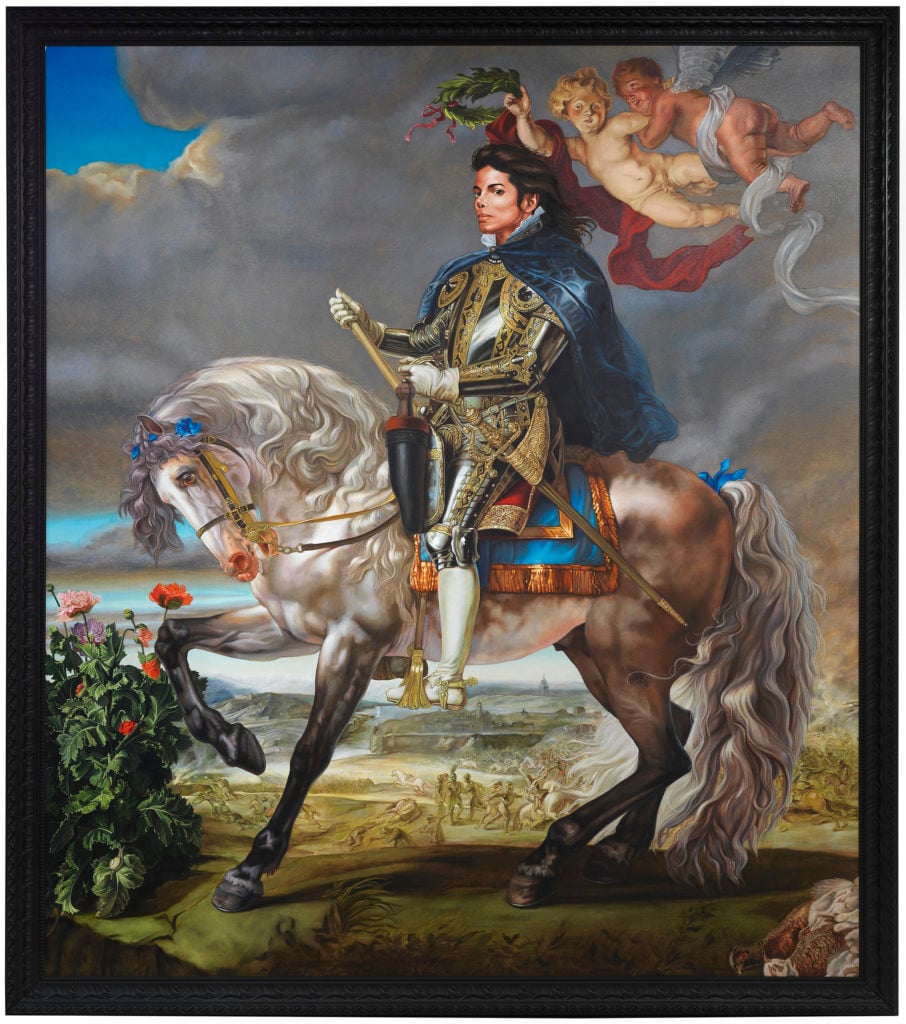 Kehinde Wiley, Equestrian Portrait of King Phillip II (2009). Photo: Olbricht Collection, Berlin. Photo by Jeurg Iseler. Courtesy of Stephen Friedman Gallery, London and Sean Kelly Gallery, New York © Kehinde Wiley.
