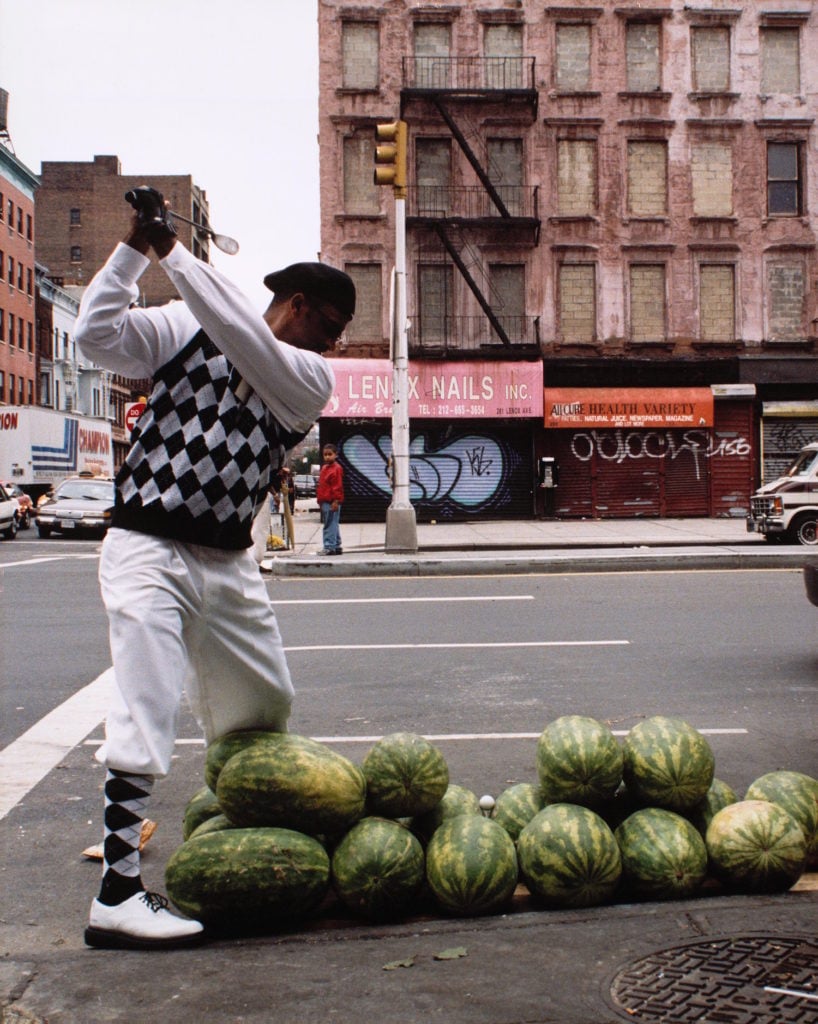 Charles McGill, <em>Watermelon Patch, Harlem</em> (2000). Photo courtesy of Pavel Zoubok.