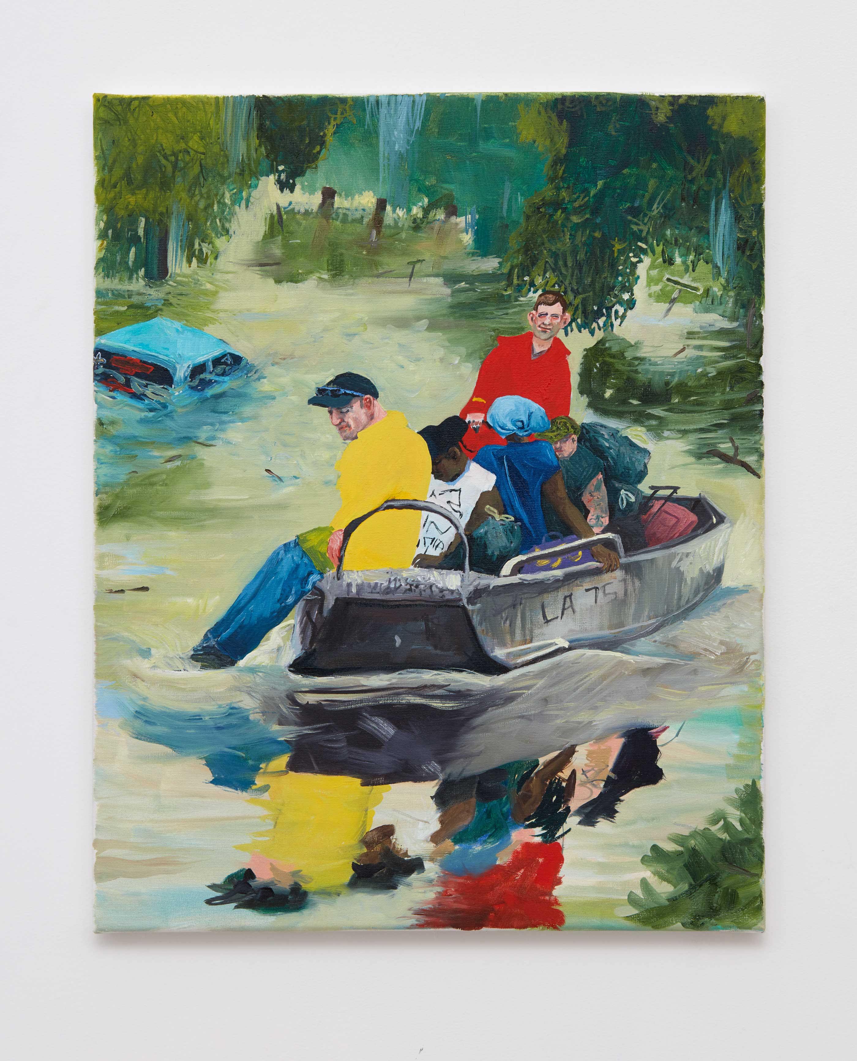 Celeste Dupuy-Spencer's Cajun Navy, August 2016 (2017). Courtesy the artist and Nino Mier Gallery, Los Angeles. Courtesy Malborough Contemporary, New York.