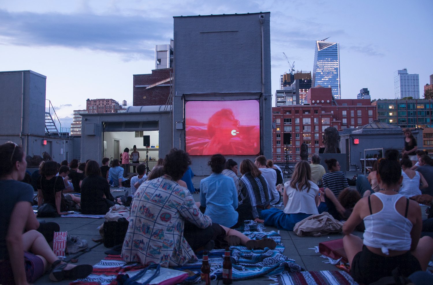 A film screening on the Hauser & Wirth rooftop. Photo courtesy of Hauser & Wirth.