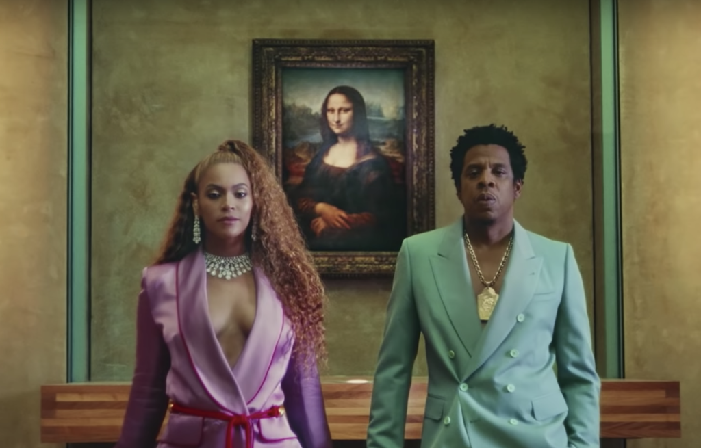 A still from Jay-Z and Beyoncé's video for 