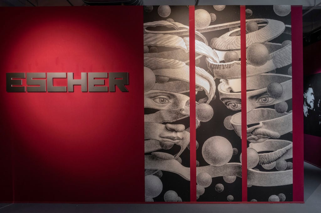 Installation view, ESCHER. The Exhibition & Experience at Industry City, June 8, 2018 – February 3, 2019. Photo by Adam Reich. Courtesy Arthemisia.