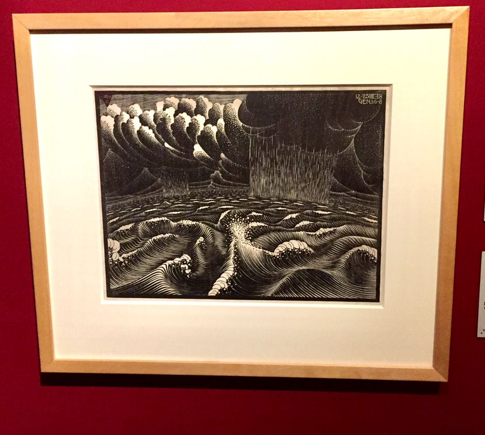 An early work by M.C. Escher, <em>The Second Day of Creation (The Division of the Waters)</em> (1925). Image courtesy Ben Davis.