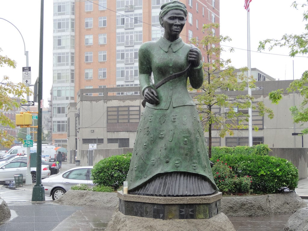 Statue of Harriet Tubman in Harlem. Photo by denisbin, via Flickr Creative Commons.