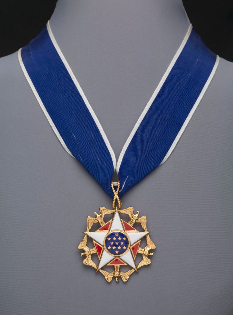 The Presidential Medal of Freedom awarded to Oprah Winfrey by President Barack Obama in 2013. Photo courtesy of Harpo, Inc.