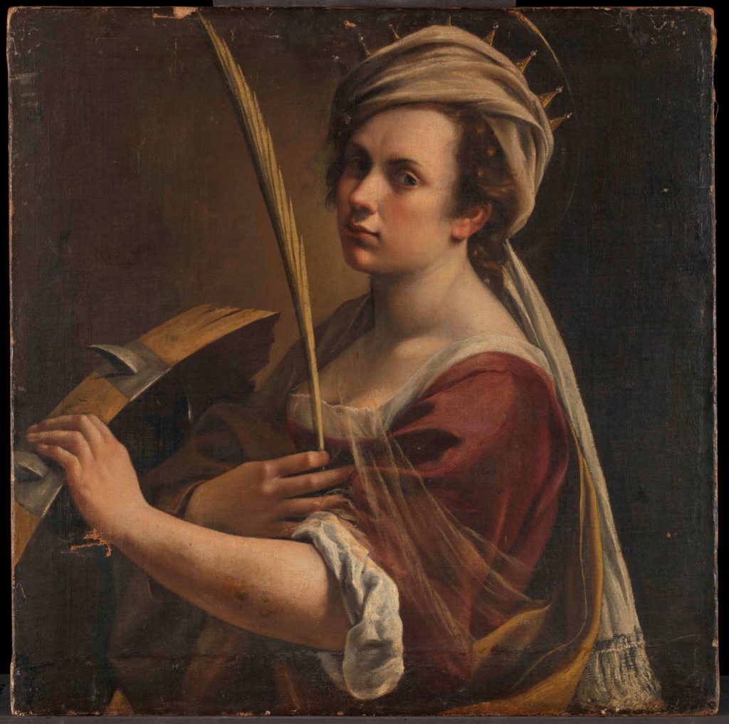 Artemisia, Self Portrait as Saint Catherine of Alexandria (circa 1615). Courtesy National Portrait Gallery, London.