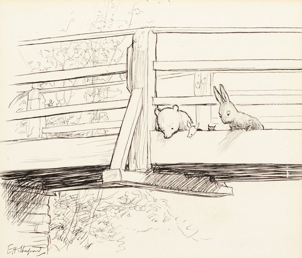 E.H. Shepard, drawing from House at Pooh Corner. Courtesy of Sotheby's London.