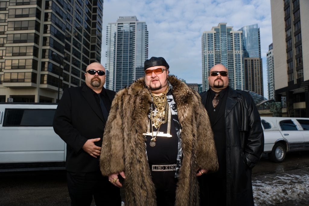 Limo Bob, 49, the self-proclaimed “Limo King,” Chicago, 2008. An entrepreneur who builds and rents exotic limousines, Bob wears thirty-three pounds of gold and a full-length fur coat given to him by Mike Tyson. Featured in Lauren Greenfield's <em>Generation Wealth</em>. Photo courtesy of Amazon Studios ©Lauren Greenfield, all rights reserved.