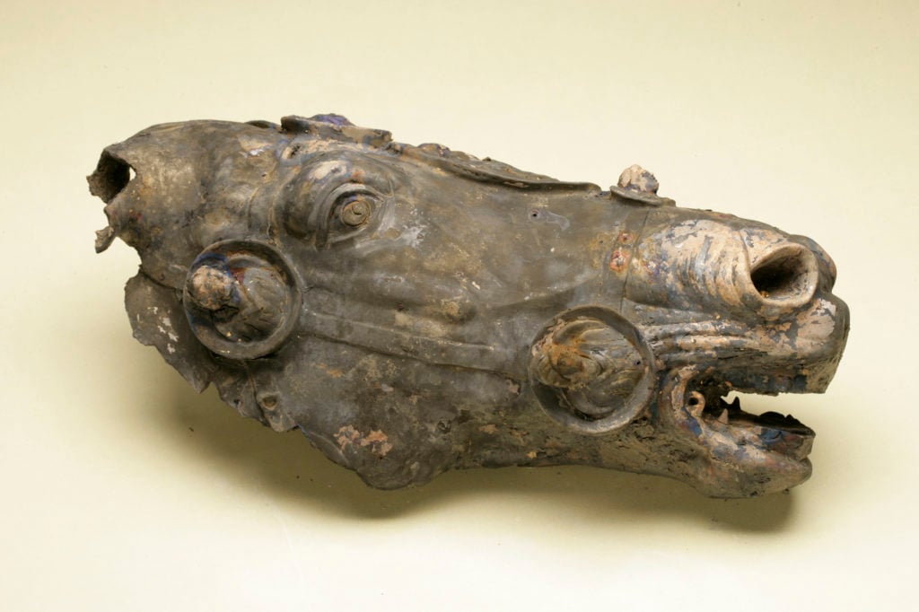 A lucky farmer was awarded $1.8 million when he discovered a 2,000-year-old Roman bronze horse head weighing about 55 pounds