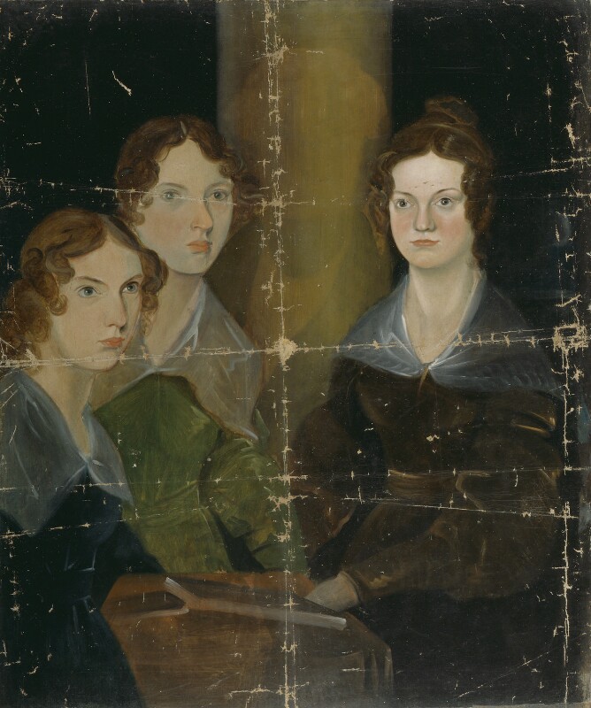 Patrick Branwell Brontë, <em>The Brontë Sisters (Anne Brontë; Emily Brontë; Charlotte Brontë)</em>, c. 1834. Courtesy of the National Portrait Gallery.