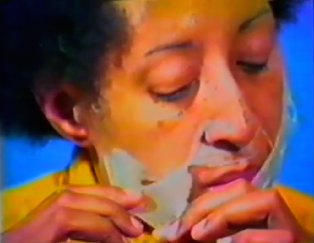 Howardena Pindell, <em>Free, White and 21</em> (1980). Screenshot courtesy of A.I.R. Gallery.